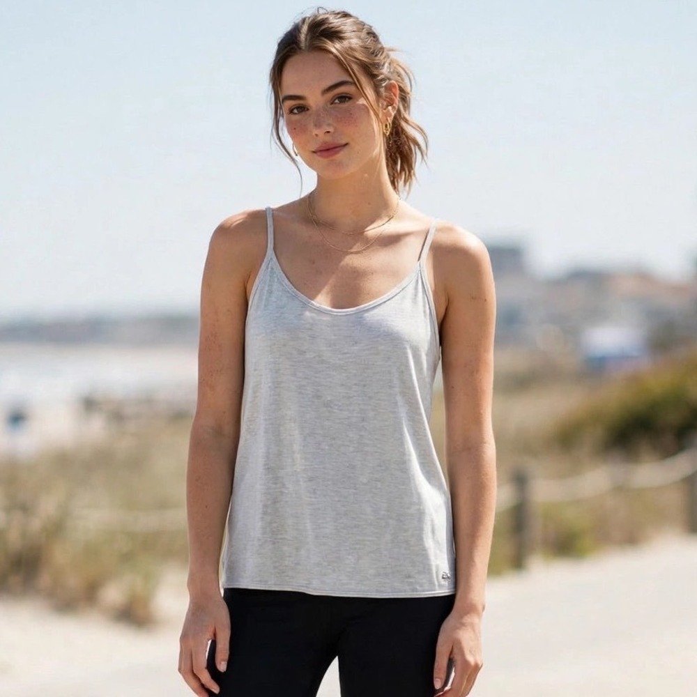 Vuori Lux‎ Performance Tank Top Heather Grey Racerback VW192 Womens Large